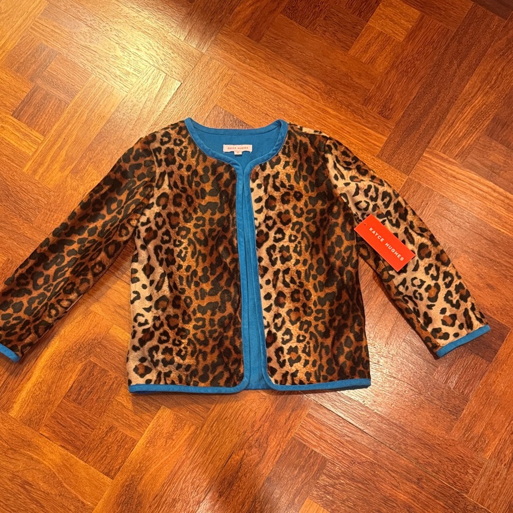 Girls 6 NWT Stylish Leopard Print Jacket by Kayce Hughes